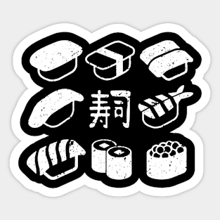 Sushi Tuna Salmon Egg Shrimp Ebi Magaro Akami Japan Sticker